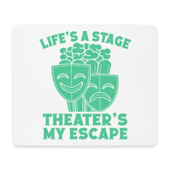 Le théâtre musical Life est un théâtre d’acteurs de scène - Tapis de souris (format paysage) - blanc - Devant