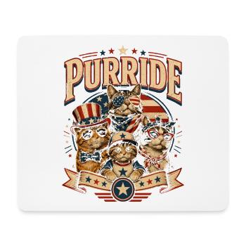 Patriotisme des Purride Cats - Tapis de souris (format paysage) - blanc - Devant