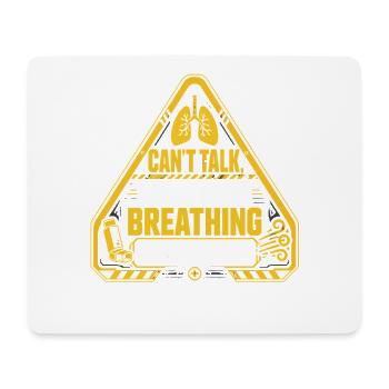 Asthma Asthmatiker Too Busy Breathing - Mousepad (Querformat) - Weiß - Vorne