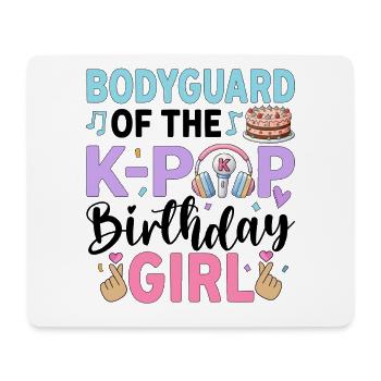 Garde du corps de la fille d’anniversaire de la K-Pop - Tapis de souris (format paysage) - blanc - Devant