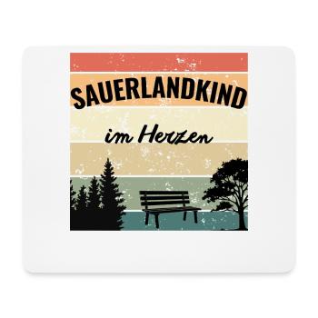 Sauerlandkind im Herzen - Mousepad (Querformat) - Weiß - Vorne