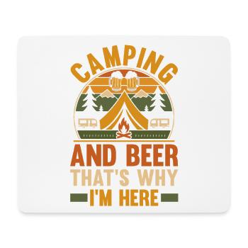 Camping Bière Vie de camp Campeur de la forêt - Tapis de souris (format paysage) - blanc - Devant