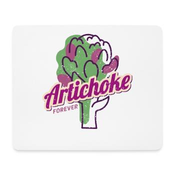 Artichoke Retro Vintage Design for Vegans - Mouse Pad (horizontal) - white - Front
