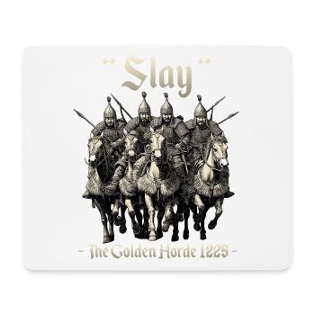 Dschingis Khan Mongolenreich Reiterkrieger Goldene - Mousepad (Querformat) - Weiß - Vorne