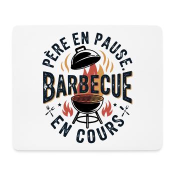 Father on break, barbecue in progress - Mouse Pad (horizontal) - white - Front