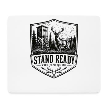 Stand Ready Hunting Motif - Mouse Pad (horizontal) - white - Front