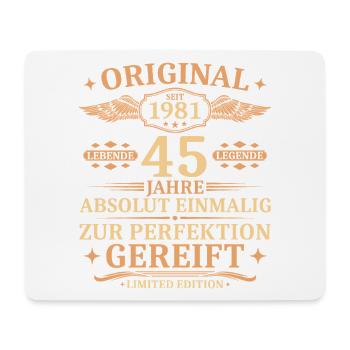 45. Geburtstag Jahrgang 1981 Geschenk - Mousepad (Querformat) - Weiß - Vorne