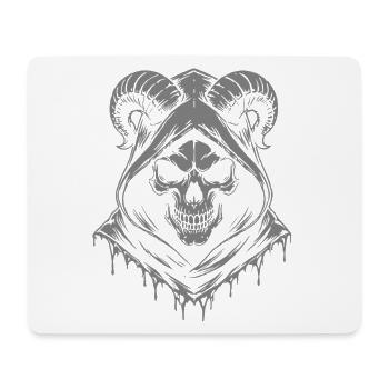 Skull with Horns Ram Skull - Mouse Pad (horizontal) - white - Front
