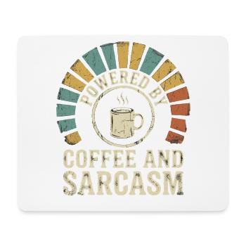 Coffee and Sarcasm Kaffee - Mousepad (Querformat) - Weiß - Vorne