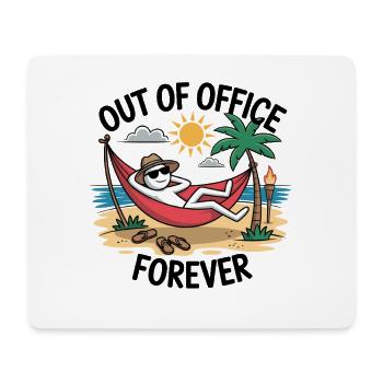 Hamac de plage de vacances hors du bureau pour toujours - Tapis de souris (format paysage) - blanc - Devant
