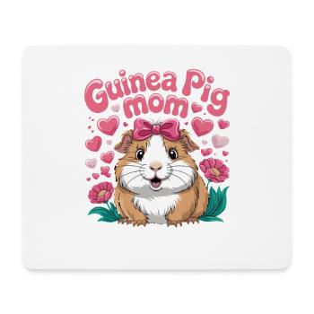 Meerschweinchen Mama Herzhaftes Niedliches Motiv - Mousepad (Querformat) - Weiß - Vorne