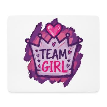 Gender Reveal Team Girl Baby Shower Mom Dad - Mouse Pad (horizontal) - white - Front