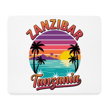 Plage de Zanzibar en Tanzanie avec un coucher de soleil - Tapis de souris (format paysage) - blanc - Devant
