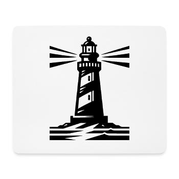 Leuchtturm - Mousepad (Querformat) - Weiß - Vorne
