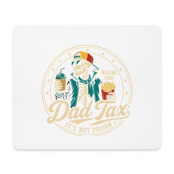 Papa-Steuer-Retro-Snack-Abzeichen - Mousepad (Querformat) - Weiß - Vorne