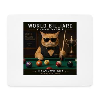 Chat jouant au billard dans le salon Cool Drôle - Tapis de souris (format paysage) - blanc - Devant