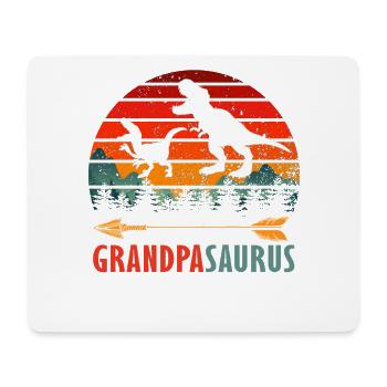 Grandpasaurus Grandpa Dinosaur Cadeau Familial Drôle - Tapis de souris (format paysage) - blanc - Devant