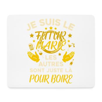 Je Suis Le Futur Marié Humour EVG - Tapis de souris (format paysage) - blanc - Devant