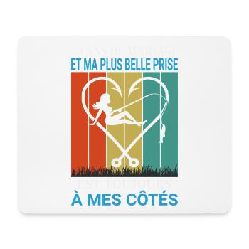 Pêche Pêcheur Cadeau humour personnalisé - Tapis de souris (format paysage) - blanc - Devant