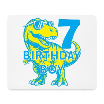DINO 7 JAHRE DINOSAURIER 7. GEBURTSTAG - Mousepad (Querformat) - Weiß - Vorne