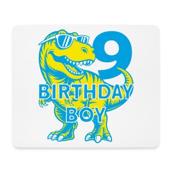 DINO 9 YEARS DINOSAUR 9TH BIRTHDAY - Mouse Pad (horizontal) - white - Front