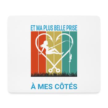 Pêche Pêcheur Cadeau humour personnalisé - Tapis de souris (format paysage) - blanc - Devant