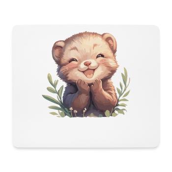 Mink Mink - Tapis de souris (format paysage) - blanc - Devant