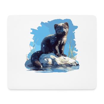 Mink Mink - Tapis de souris (format paysage) - blanc - Devant
