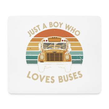 Only one boy loves buses - Mouse Pad (horizontal) - white - Front