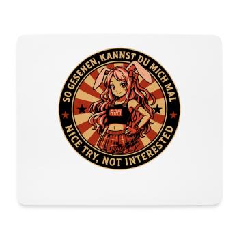 Retro Bunny Badge Tee - Mouse Pad (horizontal) - white - Front