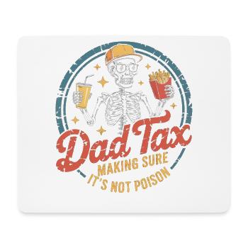 Taxe Papa : Squelette avec frites et boisson - Tapis de souris (format paysage) - blanc - Devant