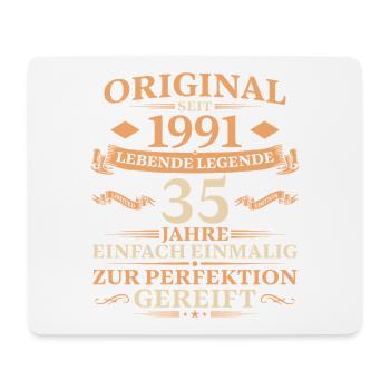 35. Geburtstag Jahrgang 1991 Geschenk - Mousepad (Querformat) - Weiß - Vorne