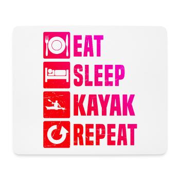 Geschenkidee für den Kajak-Fan mit Wildwasserkajak - Mousepad (Querformat) - Weiß - Vorne