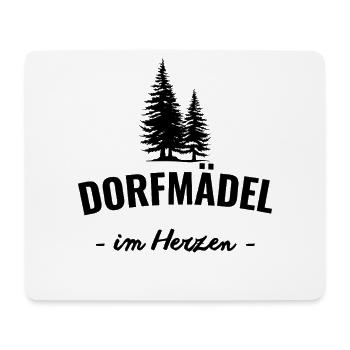 Dorfmädel im Herzen - Mousepad (Querformat) - Weiß - Vorne