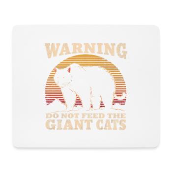 Avertissement Alaska Gros Ours Rétro Chats - Tapis de souris (format paysage) - blanc - Devant