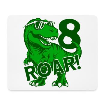 DINO 8 JAHRE DINOSAURIER 8. GEBURTSTAG - Mousepad (Querformat) - Weiß - Vorne