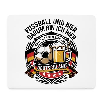 Fußball und Bier - Deutschland 2026 - Mousepad (Querformat) - Weiß - Vorne