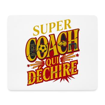 Super Coach Football Qui Déchire - Tapis de souris (format paysage) - blanc - Devant