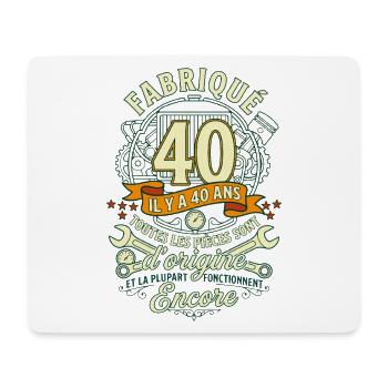 40 Ans Anniversaire Mécanicien Pièces d'Origine - Tapis de souris (format paysage) - blanc - Devant