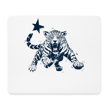 Wild Leopard Big Cat - Mouse Pad (horizontal) - white - Front
