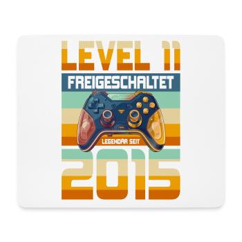 11. Geburtstag Junge Mädchen 2015 Gaming Level 11 - Mousepad (Querformat) - Weiß - Vorne
