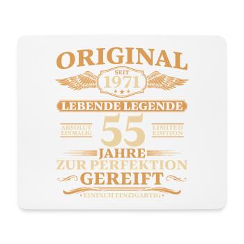 55. Geburtstag Absolut Einmalig 1971 Jahrgang - Mousepad (Querformat) - Weiß - Vorne