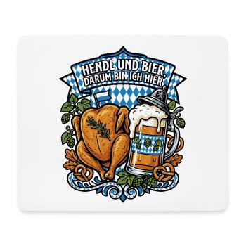 Tente de bière Bavière | Poulet et bière, c’est pour ça que je suis là - Tapis de souris (format paysage) - blanc - Devant