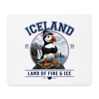 Island Puffin – Land aus Feuer und Eis - Mousepad (Querformat) - Weiß - Vorne