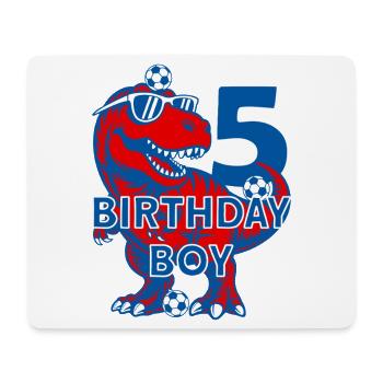 5 JAHRE BIRTHDAY BOY FUßBALL 5. GEBURTSTAG - Mousepad (Querformat) - Weiß - Vorne