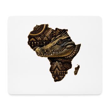Afrika Krokodil Tribal Muster - Mousepad (Querformat) - Weiß - Vorne