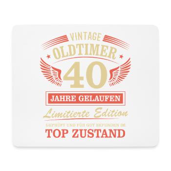 40. Geburtstag Mann Frau Limited Edition 1986 40 - Mousepad (Querformat) - Weiß - Vorne