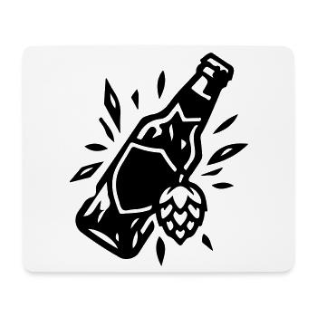 Bierflasche Bier Hopfen - Mousepad (Querformat) - Weiß - Vorne