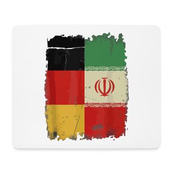 Flagge Deutschland Iran - Mousepad (Querformat) - Weiß - Vorne