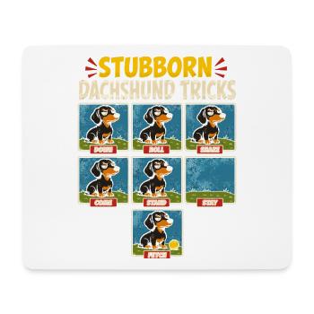 Stubborn Dachshund Tricks - Mouse Pad (horizontal) - white - Front